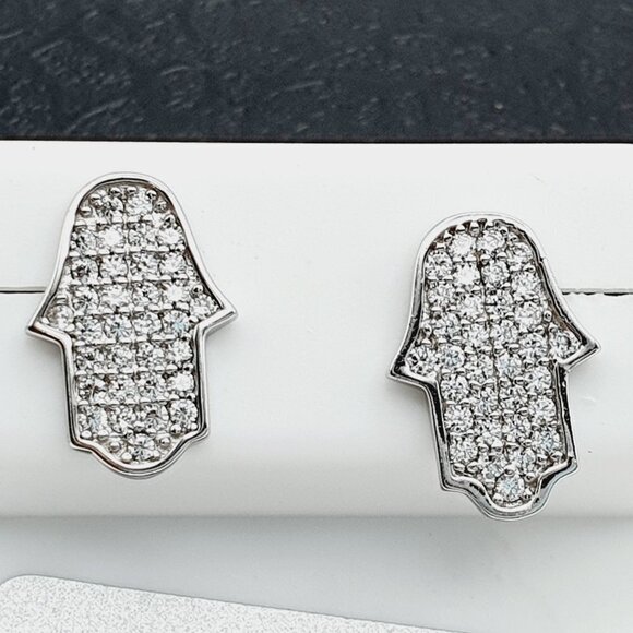 "925 sterling silver luxury CZ earrings for women/girls, Best for RJUS21… - Picture 3 of 11